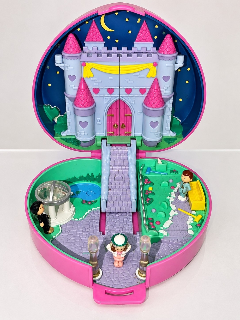 Vintage 1992 Polly Pocket Starlight Castle + 3 Figures